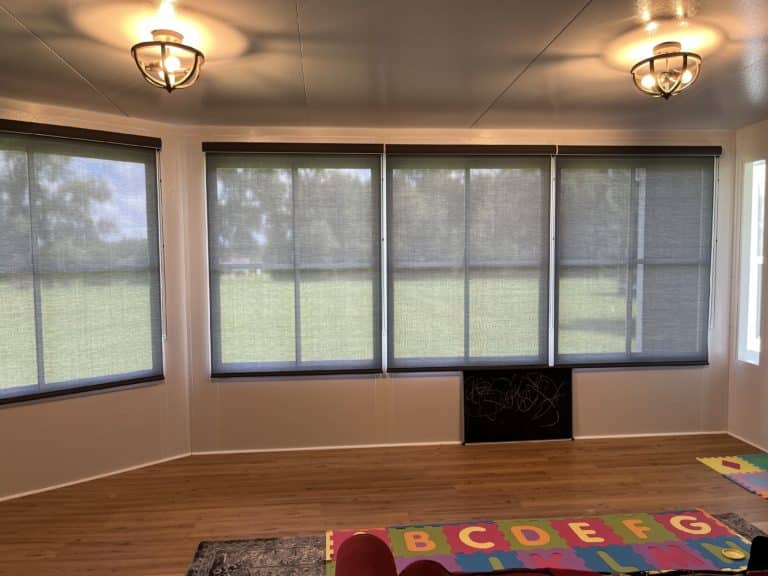 solar roller shade interior