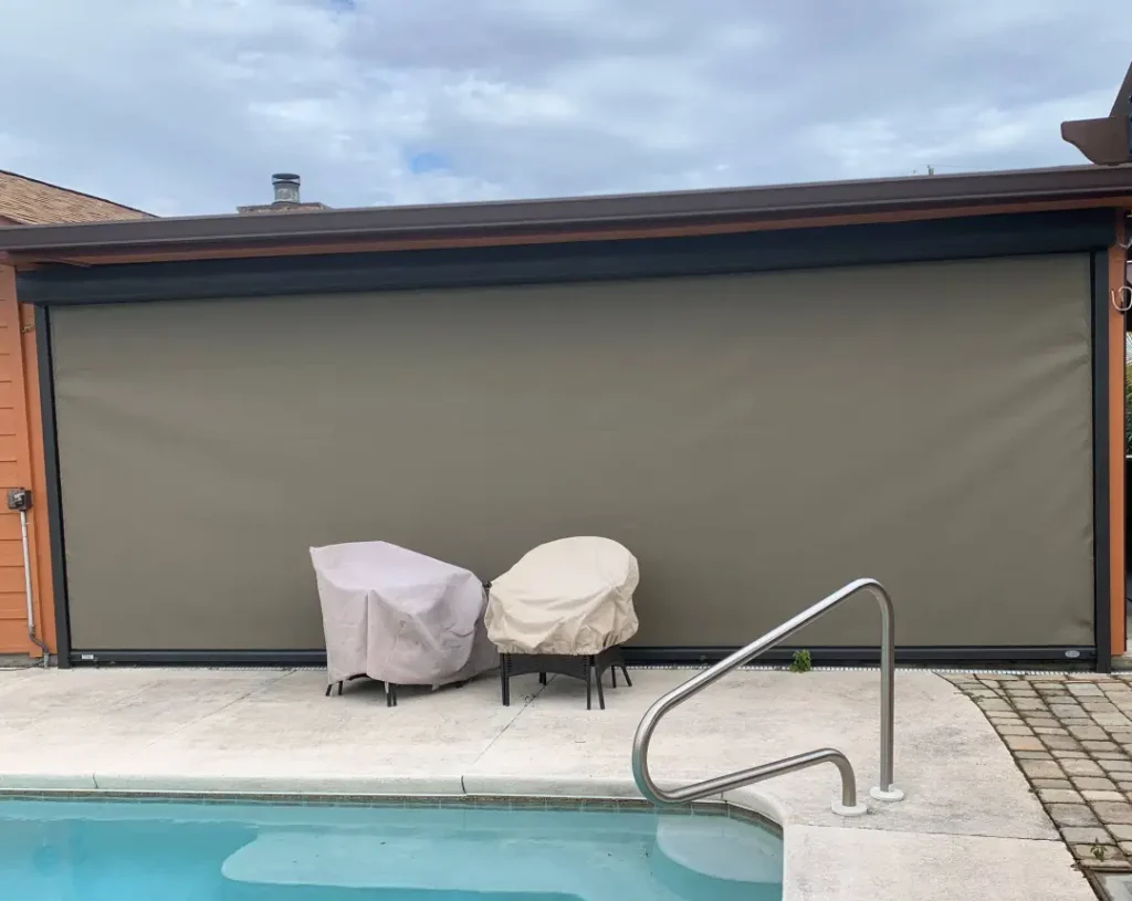 Hurricane impact screen on porch Atlas - Fenetex - ESS