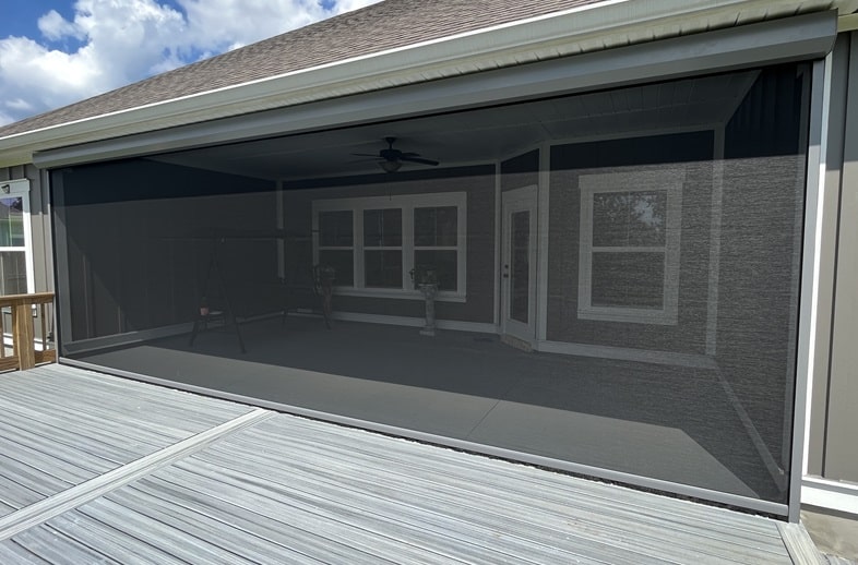 Phantom exterior porch screen motorized somfy tallahassee