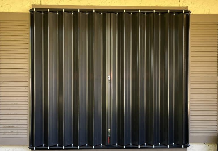 Accordion Hurricane Shutters - Bronze - Standard Lock